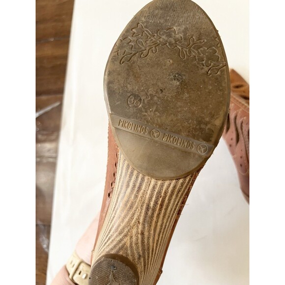 Pikolinos Java Gladiator Peep Toe Heeled Leather Sandals Brown Size 36 6 5.5 - Picture 7 of 10